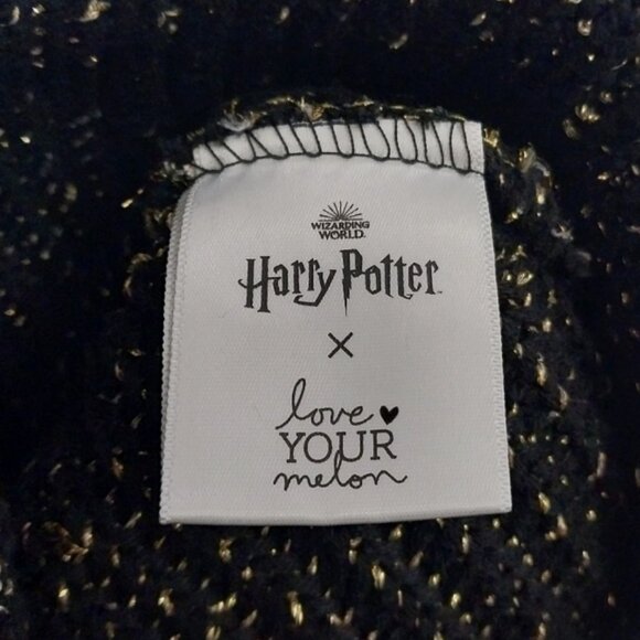 Harry Potter X Love Your Melon Hufflepuff Beanie Black Adult Nwt